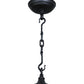 Meyda Lighting Mountain Range 42" 36-Light Black Ring Chandelier With Silver Mica Shade Glass