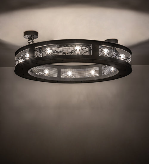 Meyda Lighting Mountain Range 48" 12-Light Natural Iron Chandelier