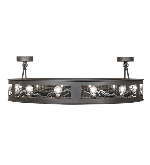 Meyda Lighting Mountain Range 48" 12-Light Natural Iron Chandelier
