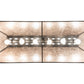 Meyda Lighting Mountain Range 48" 9-Light Textured Black Island Pendant Light With Silver Mica Shade Glass