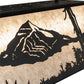 Meyda Lighting Mountain Range 48" 9-Light Textured Black Island Pendant Light With Silver Mica Shade Glass