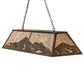 Meyda Lighting Mountain Range 61" 9-Light Antique Copper Island Pendant Light With Silver Mica Shade Glass