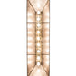 Meyda Lighting Mountain Range 61" 9-Light Antique Copper Island Pendant Light With Silver Mica Shade Glass