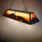 Meyda Lighting Mountain Range 61" 9-Light Oil Rubbed Bronze Island Pendant Light With Amber Mica Shade Glass