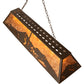 Meyda Lighting Mountain Range 61" 9-Light Oil Rubbed Bronze Island Pendant Light With Amber Mica Shade Glass