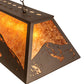 Meyda Lighting Mountain Range 61" 9-Light Oil Rubbed Bronze Island Pendant Light With Amber Mica Shade Glass