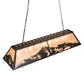 Meyda Lighting Mountain Range 61" 9-Light Timeless Bronze Island Pendant Light With Silver Mica Shade Glass