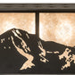 Meyda Lighting Mountain Range 72323 61" 9-Light Timeless Bronze Island Pendant Light With Silver Mica Shade Glass