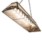 Meyda Lighting Mountain Range 72323 61" 9-Light Timeless Bronze Island Pendant Light With Silver Mica Shade Glass
