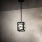 Meyda Lighting Mountain Range 9" Solar Black Mini Pendant Light With Angelwing Idalight Shade