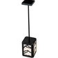 Meyda Lighting Mountain Range 9" Solar Black Mini Pendant Light With Angelwing Idalight Shade