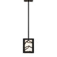 Meyda Lighting Mountain Range 9" Solar Black Mini Pendant Light With Angelwing Idalight Shade