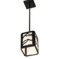 Meyda Lighting Mountain Range 9" Solar Black Mini Pendant Light With Angelwing Idalight Shade