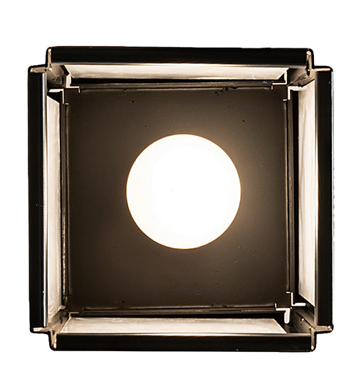 Meyda Lighting Mountain Range 9" Solar Black Mini Pendant Light With Angelwing Idalight Shade