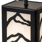 Meyda Lighting Mountain Range 9" Solar Black Mini Pendant Light With Angelwing Idalight Shade