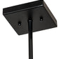 Meyda Lighting Mountain Range 9" Solar Black Mini Pendant Light With Angelwing Idalight Shade