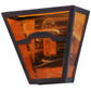 Meyda Lighting Mountain View 9" Mahogany Bronze Wall Sconce With Honey Art Shade Glass