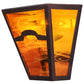 Meyda Lighting Mountain View 9" Mahogany Bronze Wall Sconce With Honey Art Shade Glass