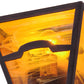 Meyda Lighting Mountain View 9" Mahogany Bronze Wall Sconce With Honey Art Shade Glass