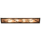 Meyda Lighting Mountains 32" 4-Light Dark Burnished Antique Copper Vanity Light With Silver Mica Shade Glass