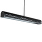 Meyda Lighting Mountains 52" LED Solar Black & Natural Iron Island Pendant Light