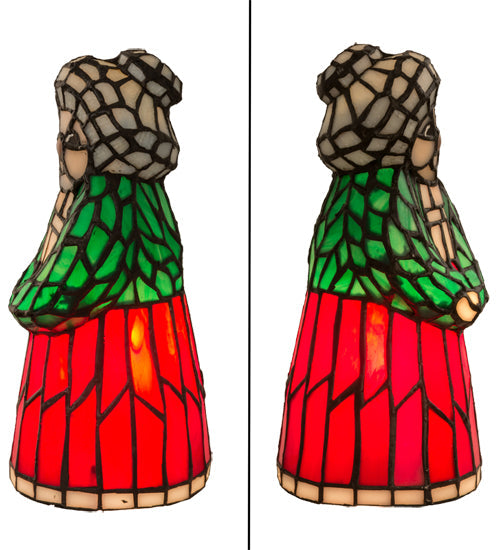 Meyda Lighting Mrs Claus 10" Accent Table Lamp With Multi-Colored Shade Glass