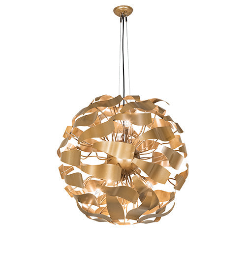 Meyda Lighting Muette 30" 8-Light Champagne Metallic Chandelier