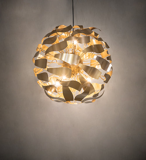 Meyda Lighting Muette 30" 8-Light Champagne Metallic Chandelier