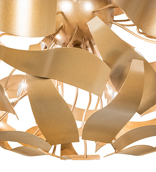 Meyda Lighting Muette 30" 8-Light Champagne Metallic Chandelier