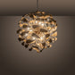Meyda Lighting Muette 52" 18-Light Champagne Metallic Chandelier With Gold Shade