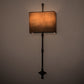 Meyda Lighting Muirfield 10" 2-Light Classic Rust ADA Wall Sconce With Oiled Kraft Textrene Shade