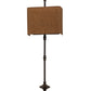 Meyda Lighting Muirfield 10" 2-Light Classic Rust ADA Wall Sconce With Oiled Kraft Textrene Shade