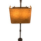 Meyda Lighting Muirfield 10" 2-Light Classic Rust ADA Wall Sconce With Oiled Kraft Textrene Shade