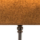 Meyda Lighting Muirfield 10" 2-Light Classic Rust ADA Wall Sconce With Oiled Kraft Textrene Shade