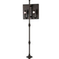 Meyda Lighting Muirfield 10" 2-Light Classic Rust Wall Sconce With Brown Parchment Shade