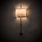 Meyda Lighting Muirfield 10" 2-Light Weatherable Silver ADA Wall Sconce With White Textrene Shade