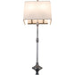 Meyda Lighting Muirfield 10" 2-Light Weatherable Silver ADA Wall Sconce With White Textrene Shade