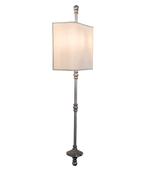 Meyda Lighting Muirfield 10" 2-Light Weatherable Silver ADA Wall Sconce With White Textrene Shade