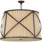 Meyda Lighting Muirfield 31" 4-Light Classic Rust Pleated Pendant Light With Beige Fabric & Sahara Taupe Idalight Shade