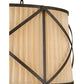 Meyda Lighting Muirfield 31" 4-Light Classic Rust Pleated Pendant Light With Beige Fabric & Sahara Taupe Idalight Shade