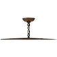 Meyda Lighting Muirfield 31" 4-Light Classic Rust Pleated Pendant Light With Beige Fabric & Sahara Taupe Idalight Shade