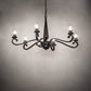 Meyda Lighting Muirfield 42" 6-Light Classic Rust Chandelier With Clear Shade Glass