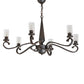Meyda Lighting Muirfield 42" 6-Light Classic Rust Chandelier With Clear Shade Glass