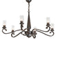 Meyda Lighting Muirfield 42" 6-Light Classic Rust Chandelier With Clear Shade Glass