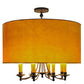 Meyda Lighting Muirfield 42" 8-Light Classic Rust Pendant Light With Orange Parchment Shade