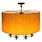 Meyda Lighting Muirfield 42" 8-Light Classic Rust Pendant Light With Orange Parchment Shade