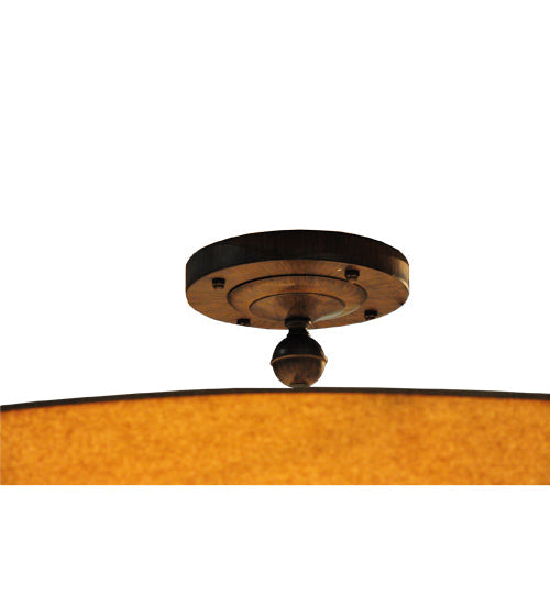 Meyda Lighting Muirfield 42" 8-Light Classic Rust Pendant Light With Orange Parchment Shade
