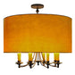 Meyda Lighting Muirfield 42" 8-Light Classic Rust Pendant Light With Orange Parchment Shade