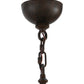 Meyda Lighting Muirfield 44" 6-Light Classic Rust Chandelier With Beige Scavo Shade Glass