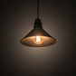 Meyda Lighting Muncie 12" Industrial Steel Pendant Light With Peacock Blue Insulator